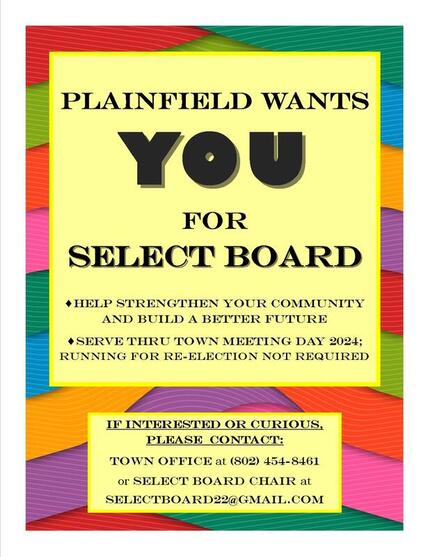 Select Board open position ad